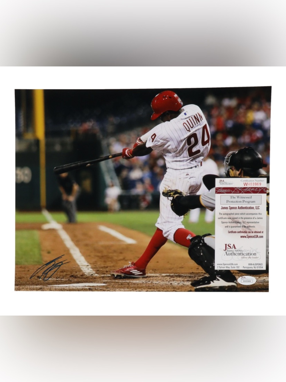 Roman Quinn Autographed 8 x 10 JSA Authentication